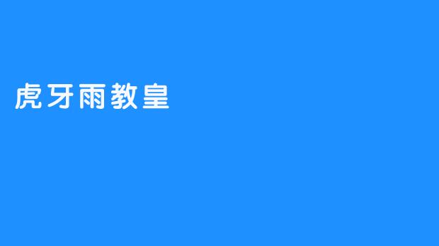 《虎牙雨教皇：一位致力于改革的宗教领袖》